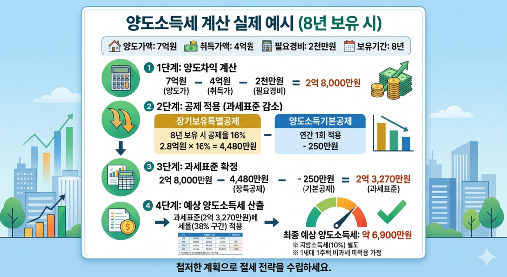 양도소득세 계산 예시