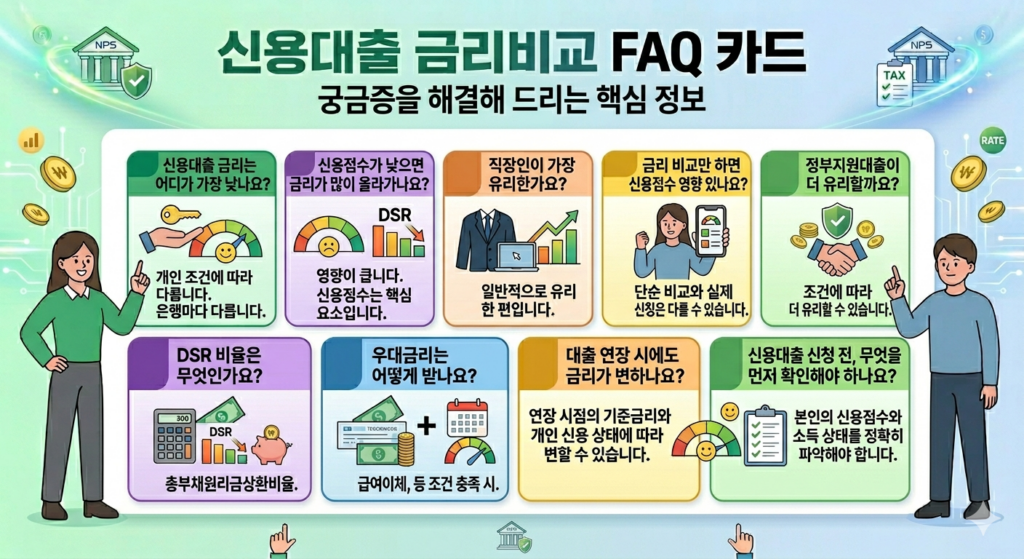 신용대출 금리 비교 FAQ