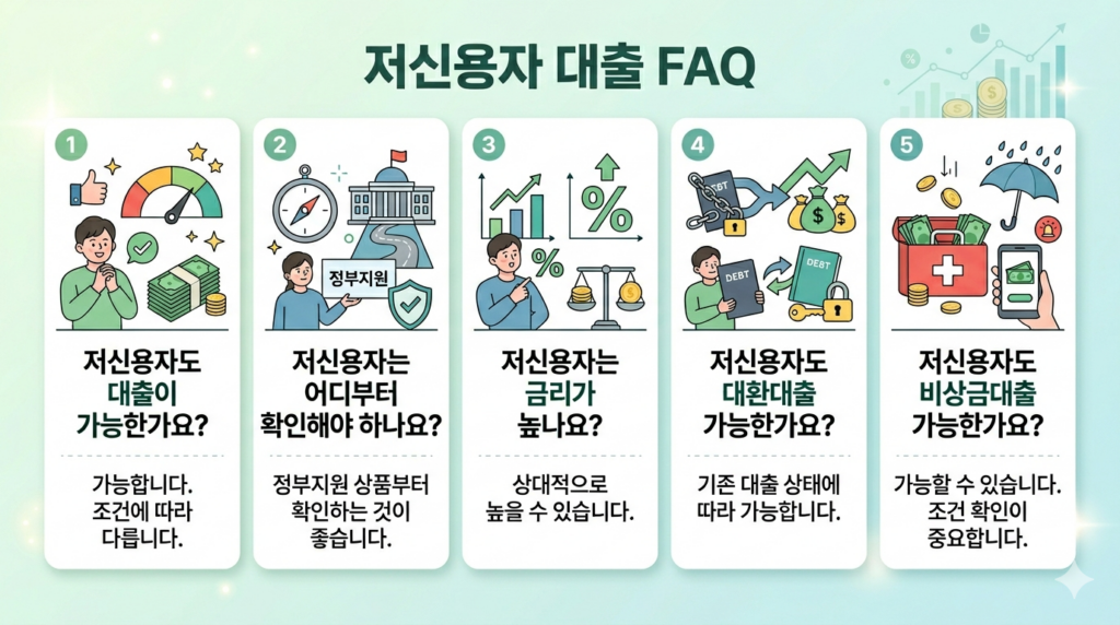 저신용자 대출 FAQ