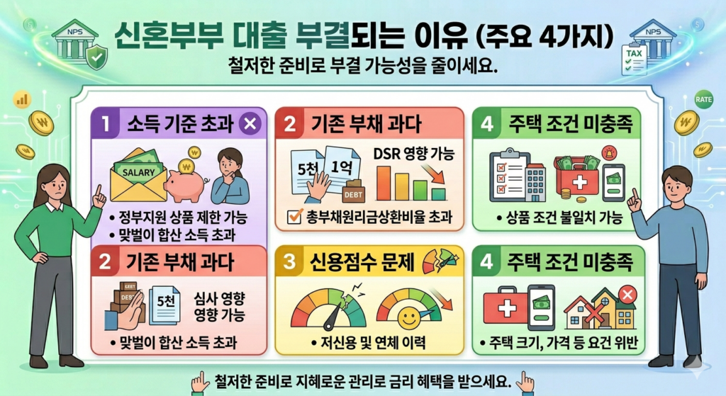 신혼부부 대출 부결 이유