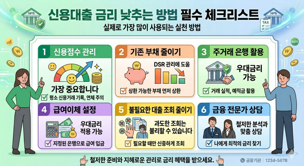 신용대출 금리 낮추는 방법