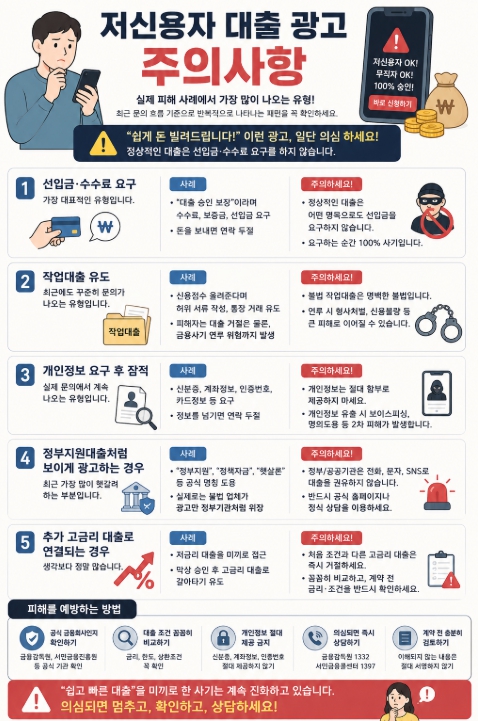 저신용자 대출 광고 주의사항