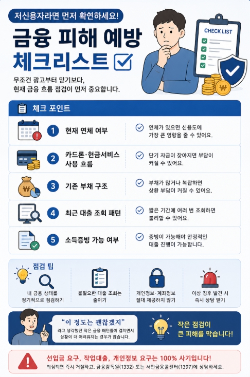 금융 피해 예방 체크리스트