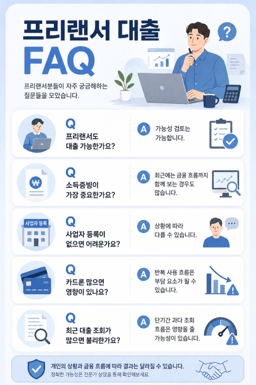 프리랜서 대출 FAQ