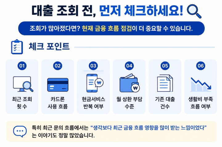 대출 조회 체크리스트
