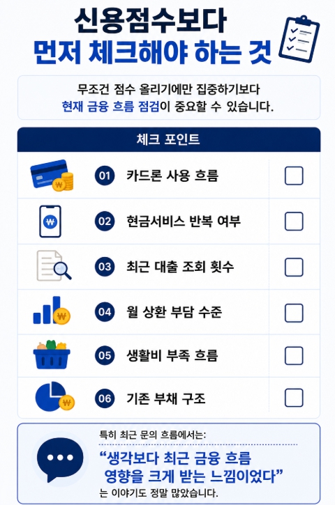 신용점수 체크리스트
