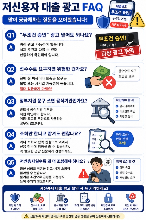 저신용자 대출 광고 FAQ