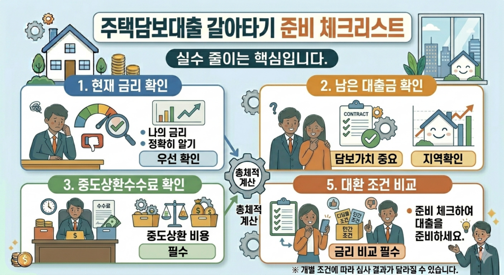 주택담보대출 갈아타기 준비 체크리스트