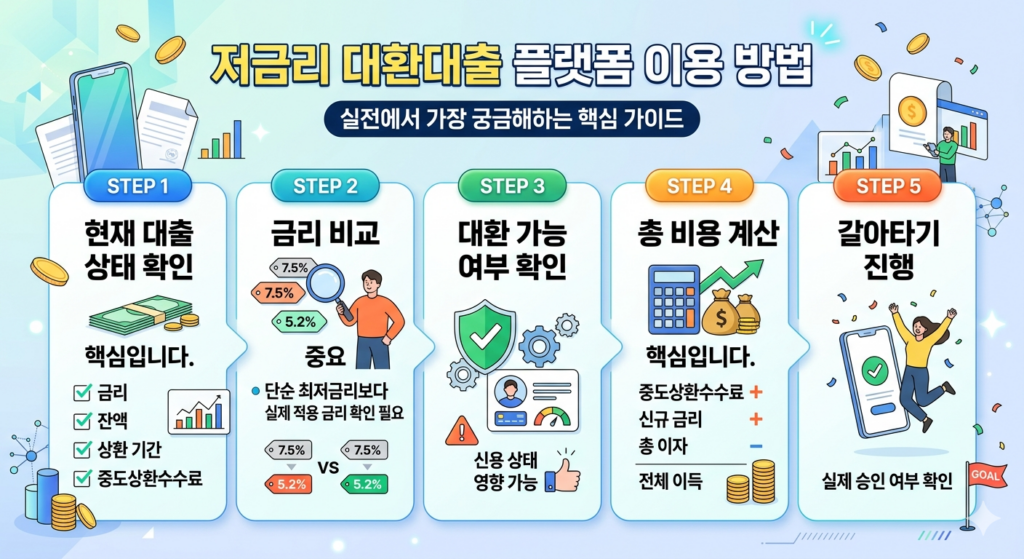 대환대출 플랫폼 이용 방법