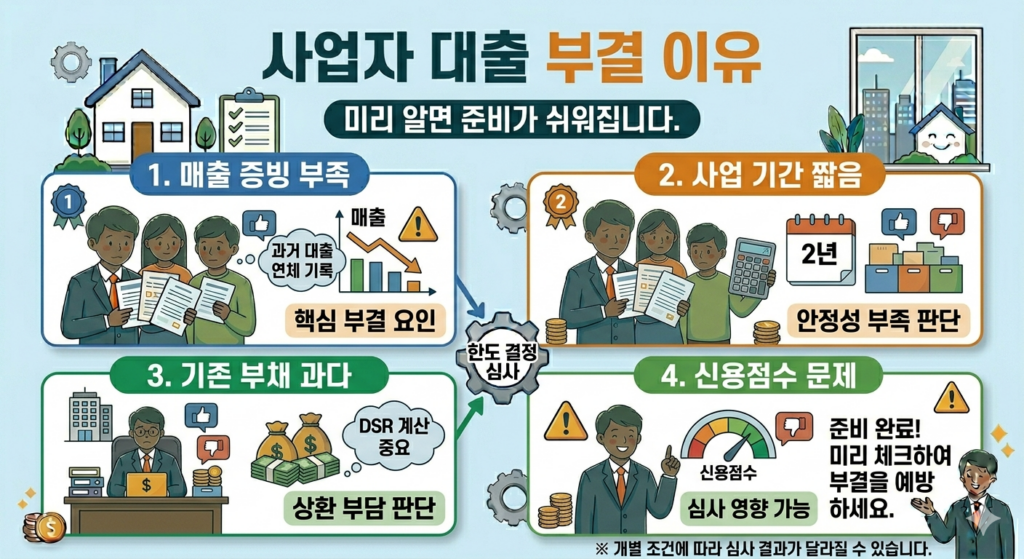 사업자 대출 부결 이유