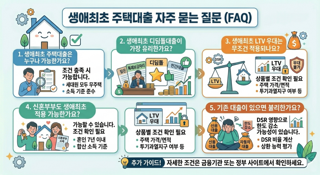 생애최초 주택대출 FAQ