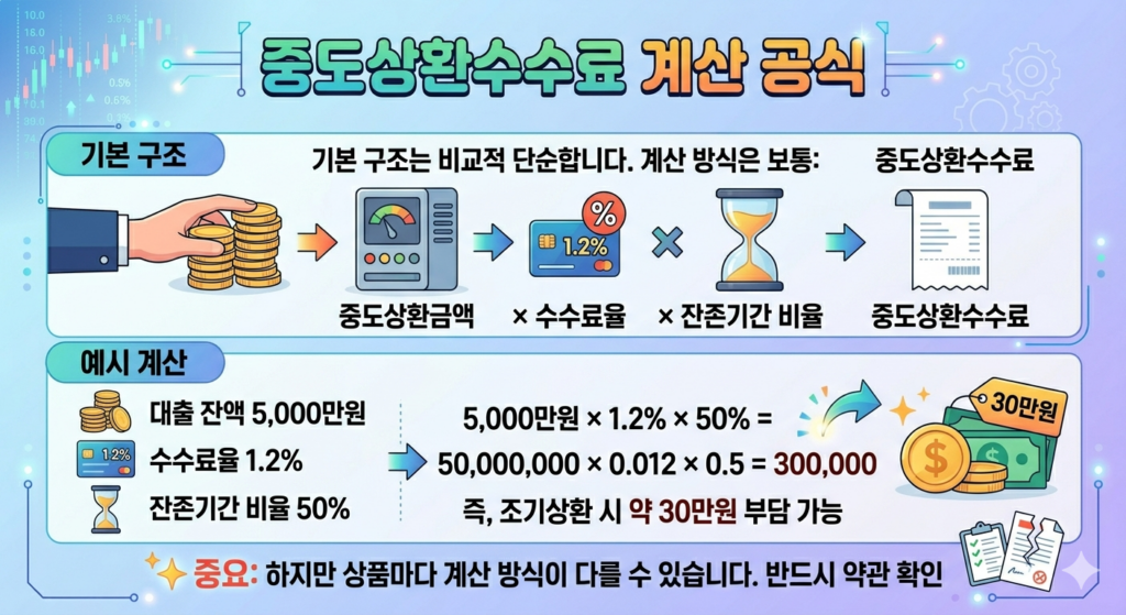 중도상환수수료 계산 공식
