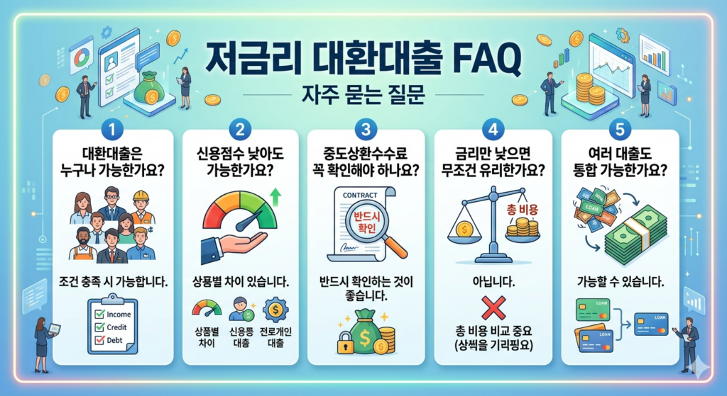 저금리 대환대출 FAQ