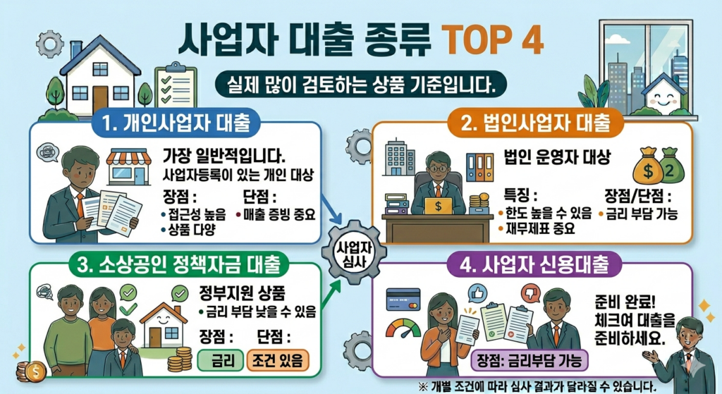 사업자 대출 종류