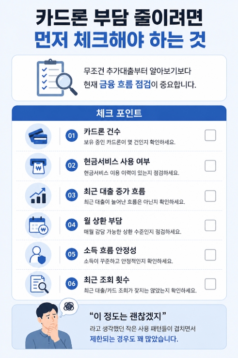카드론 부담 줄이려면 체크해야 하는 것