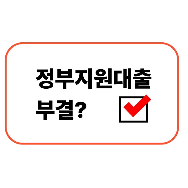 정부지원대출 부결