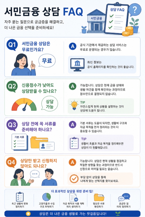 서민금융 상담 FAQ