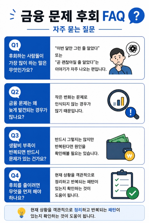 금융 문제 후회 FAQ