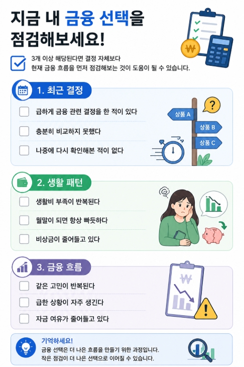 금융 선택 체크리스트