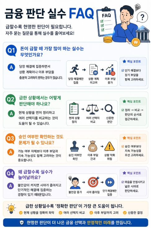 금융 판단 실수 FAQ