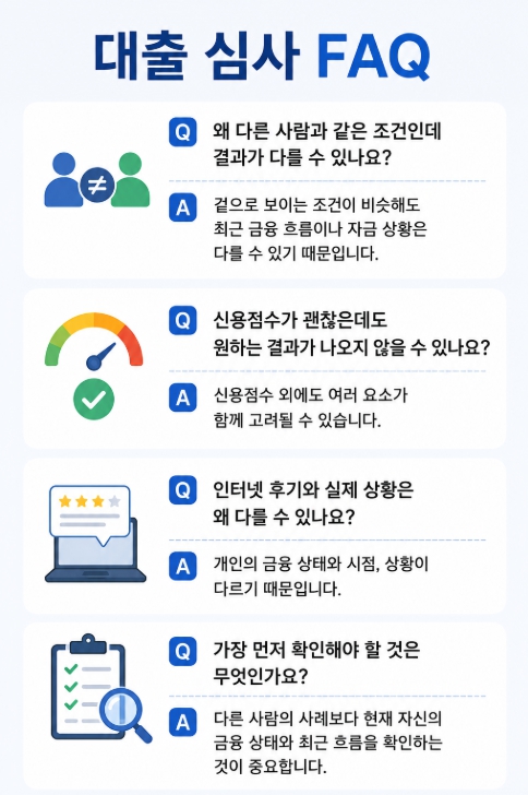 대출 심사 FAQ