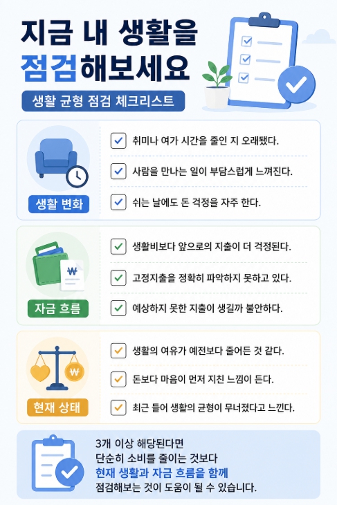 생활 균형 점검 체크리스트