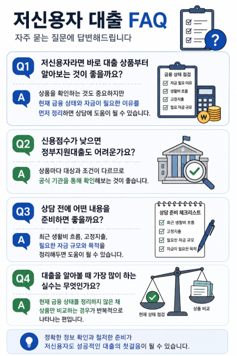 저신용자 대출 FAQ