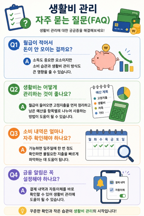 생활비 관리 FAQ