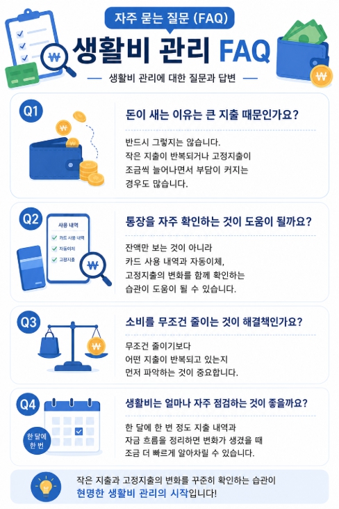 생활비 관리 FAQ
