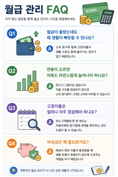 월급 관리 FAQ