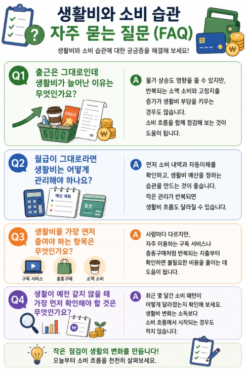 생활비와 소비 습관 FAQ