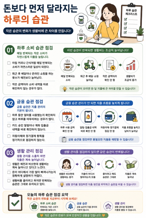 돈보다 먼저 달라지는 하루의 습관 체크리스트