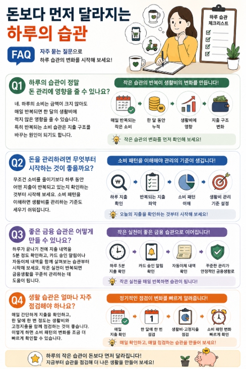 돈보다 먼저 달라지는 하루의 습관 FAQ
