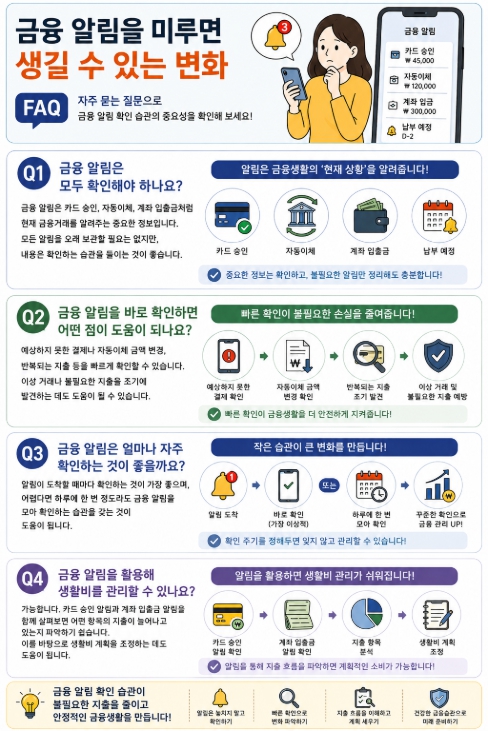 금융 알림을 미루면 생길 수 있는 변화 FAQ