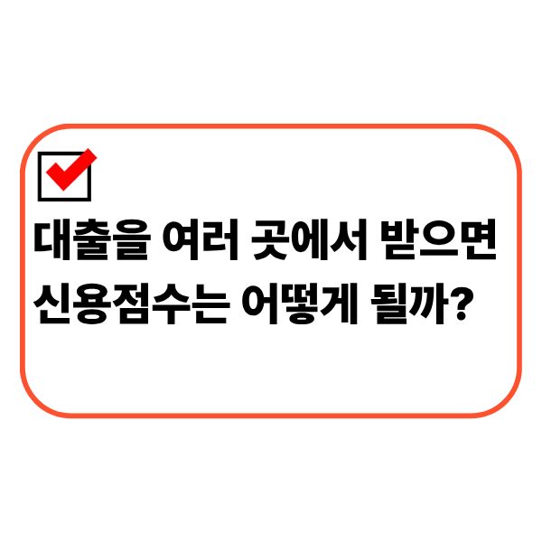 여러 대출과 신용점수의 관계를 확인하는 직장인
