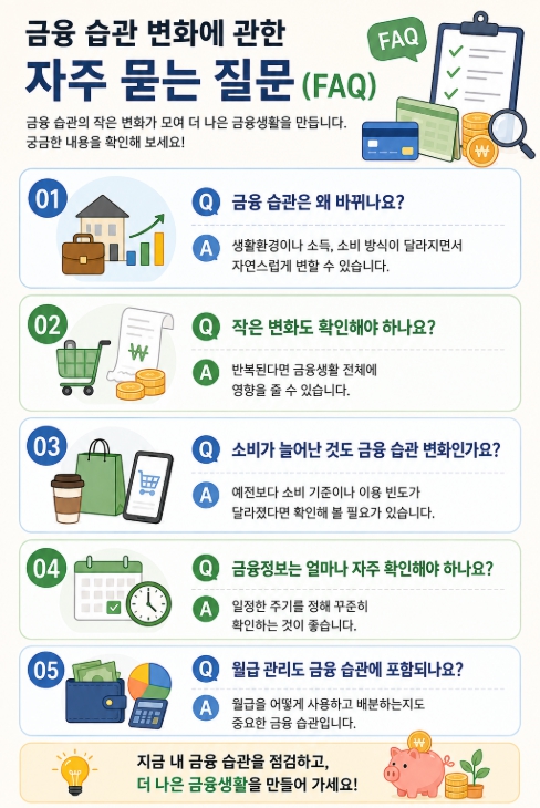 금융 습관 변화에 관한 자주 묻는 질문