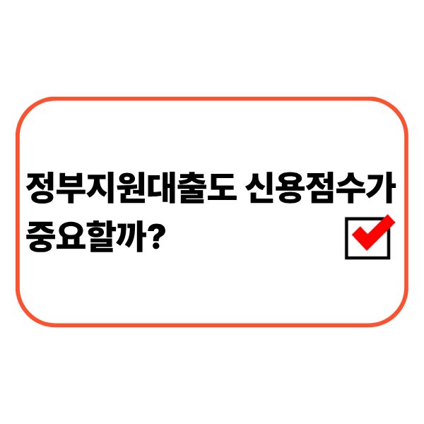 정부지원대출과 신용점수의 관계를 확인하는 모습