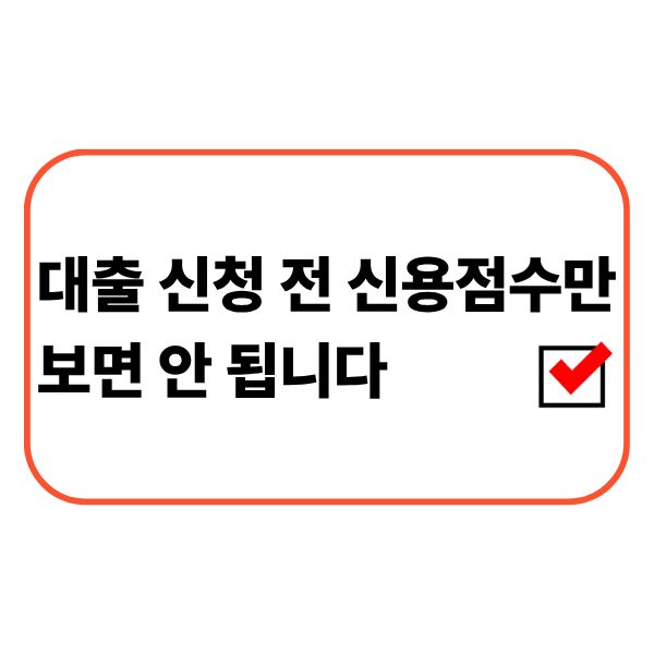 대출 신청 전에 신용점수 외 금융상태를 확인하는 모습