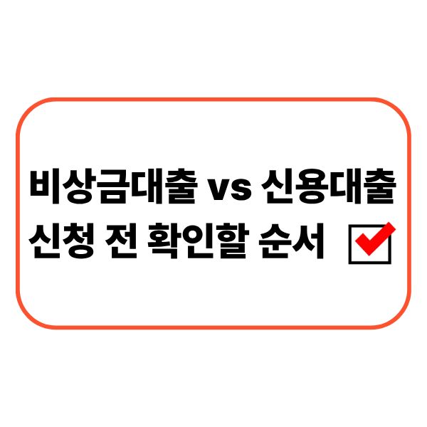 비상금대출과 신용대출의 한도와 금리, 상환조건을 비교하는 모습