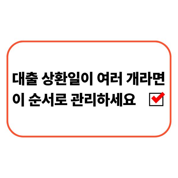 여러 대출의 상환일과 월 상환액을 한눈에 정리하는 모습